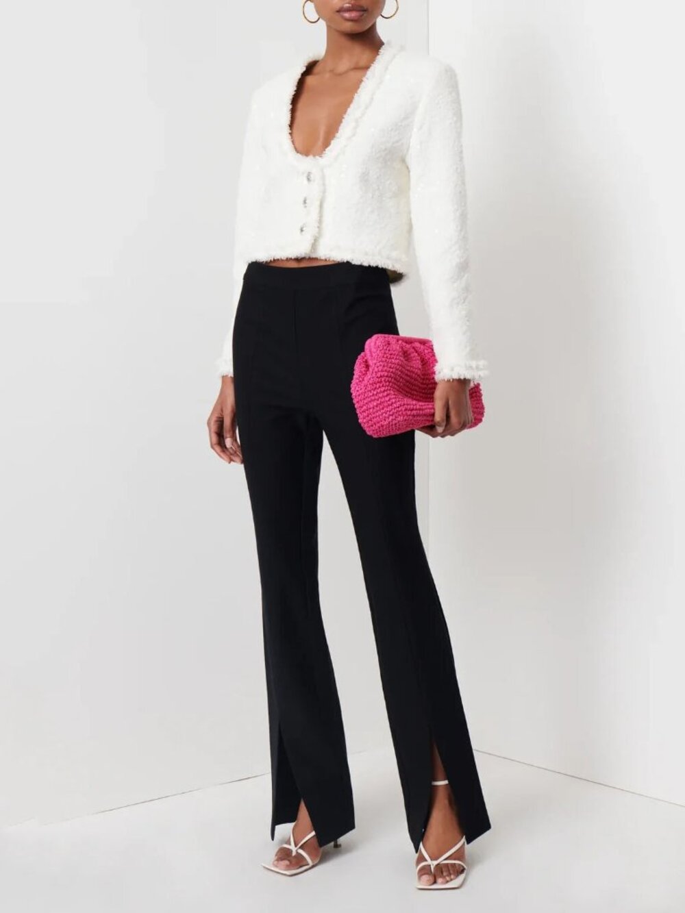 Derek Lam 10 Crosby Maeve Slit-Hem Flare Trousers